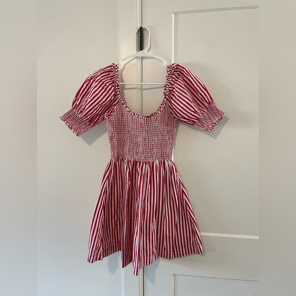 Hill House Red and White Striped Dress